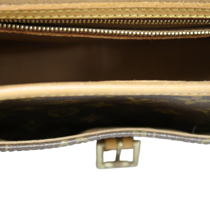 LOUIS VUITTON Monogram Solone Shoulder Bag PVC Brown With Box & Dust Bag