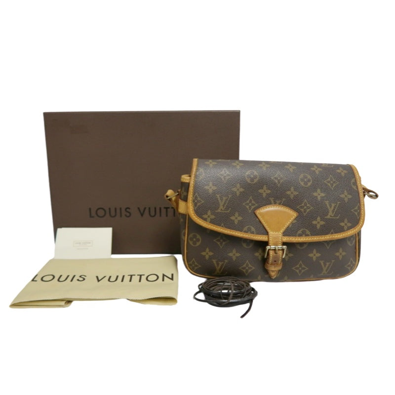LOUIS VUITTON Monogram Solone Shoulder Bag PVC Brown With Box & Dust Bag