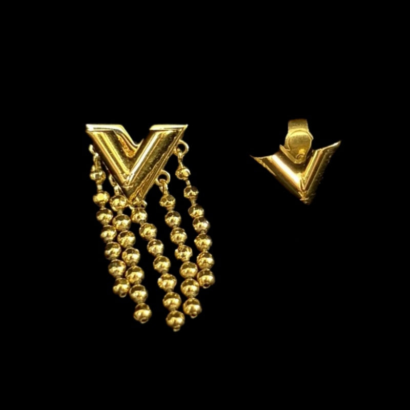 LOUIS VUITTON Gold-Tone Alloy Stud Earrings
