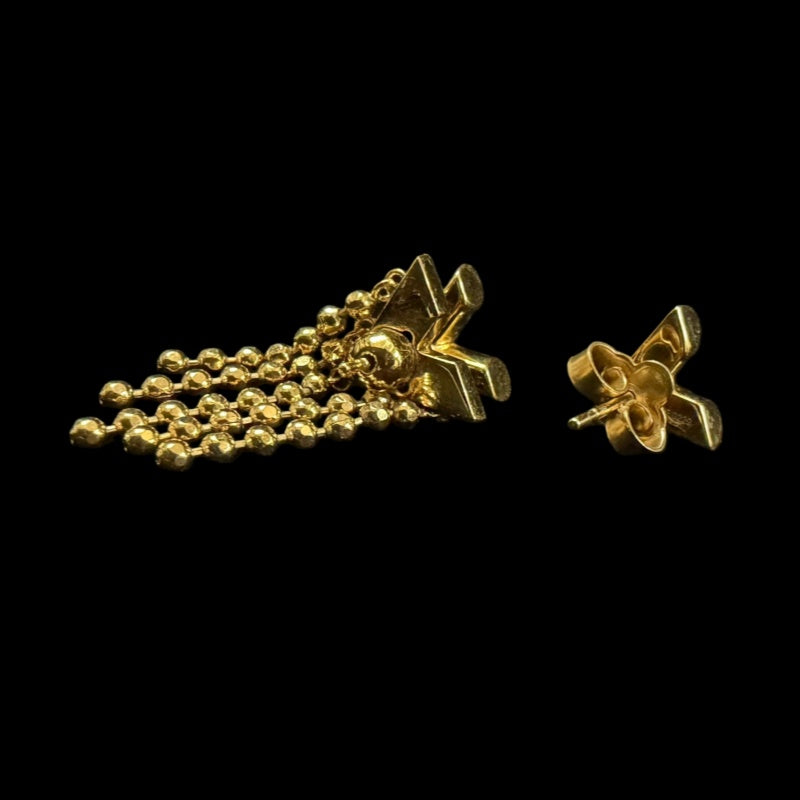 LOUIS VUITTON Gold-Tone Alloy Stud Earrings