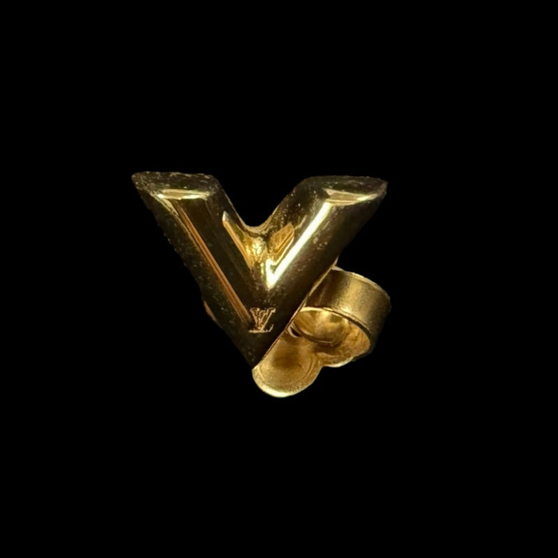 LOUIS VUITTON Gold-Tone Alloy Stud Earrings
