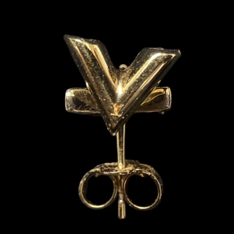 LOUIS VUITTON Gold-Tone Alloy Stud Earrings