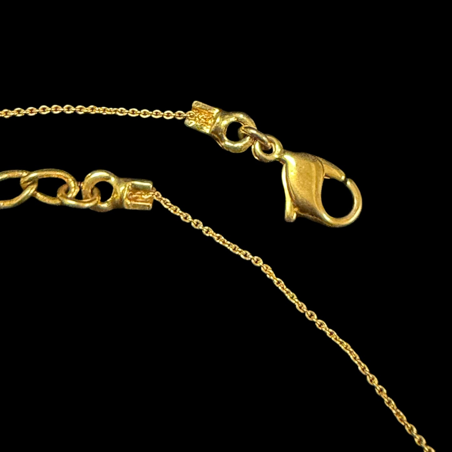 DIOR Classic CD Logo Letter Pendant Necklace Gold Tone Hardware