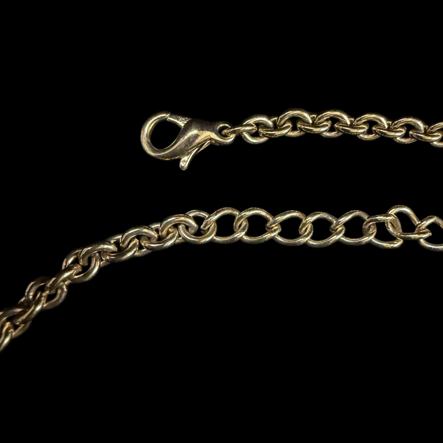 DIOR  Vintage Full Dior Logo Letter Pendant Necklace Gold Tone Hardware