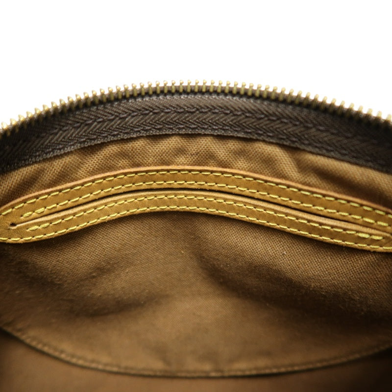 LOUIS VUITTON Monogram Speedy 25 Boston Handbag Brown Classic Canvas Tan Patina Calfskin Trim Original Padlock and Key Included Timeless Iconic Vintage Casual Everyday Bag