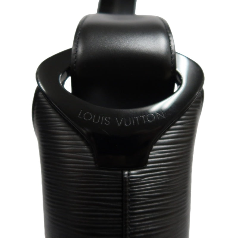LOUISVUITTON Vintage Epi Noir Black Leather Verso Hobo Bucket Shoulder Bag, Matching Full Leather Slim Strap, Comes With Original Dust Bag