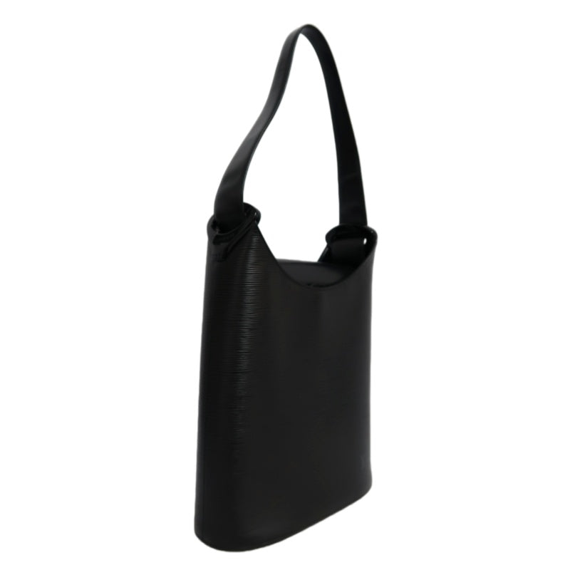 LOUISVUITTON Vintage Epi Noir Black Leather Verso Hobo Bucket Shoulder Bag, Matching Full Leather Slim Strap, Comes With Original Dust Bag