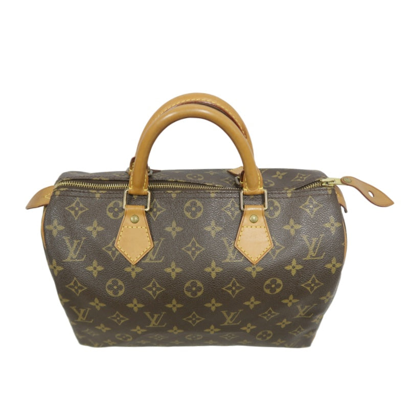 LOUIS VUITTON Vintage Monogram Speedy 30 Handbag Canvas Cowhide Brown Gold Hardware