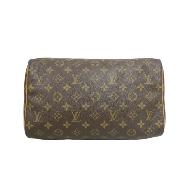LOUIS VUITTON Vintage Monogram Speedy 30 Handbag Canvas Cowhide Brown Gold Hardware
