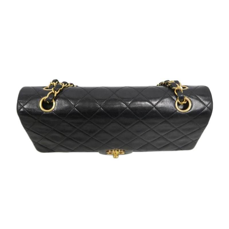 CHANEL Jumbo Size Vintage Matelasse Classic Flap Chain Shoulder Bag Lambskin Black Gold Hardware
