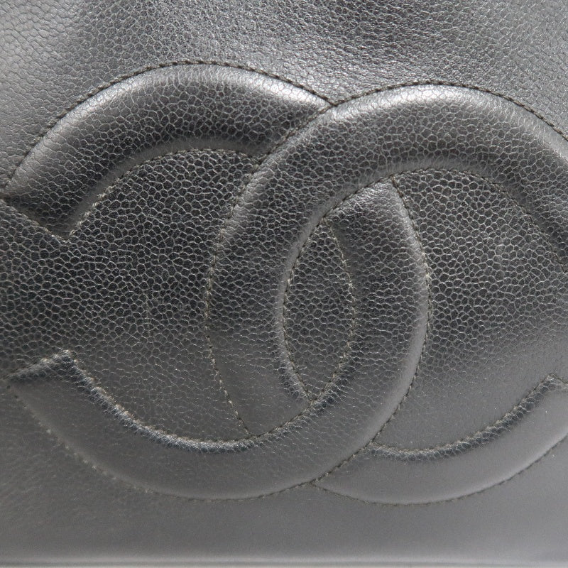 CHANEL Caviar Leather Tote Shoulder Bag, Black, Gold‑Tone Hardware