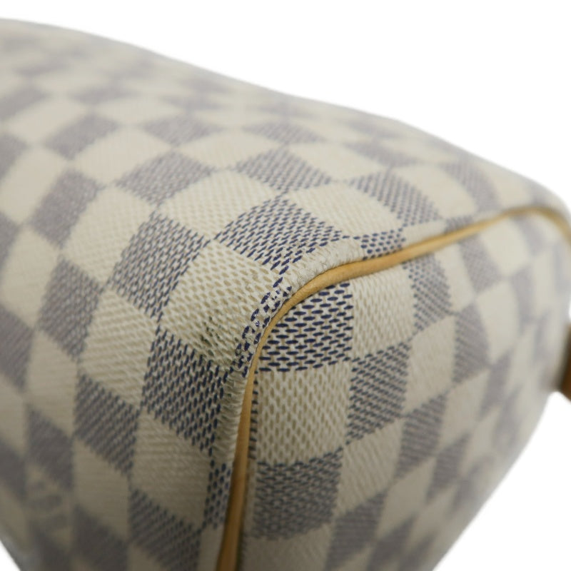 LOUIS VUITTON Speedy 25 Damier Azur Handbag PVC White