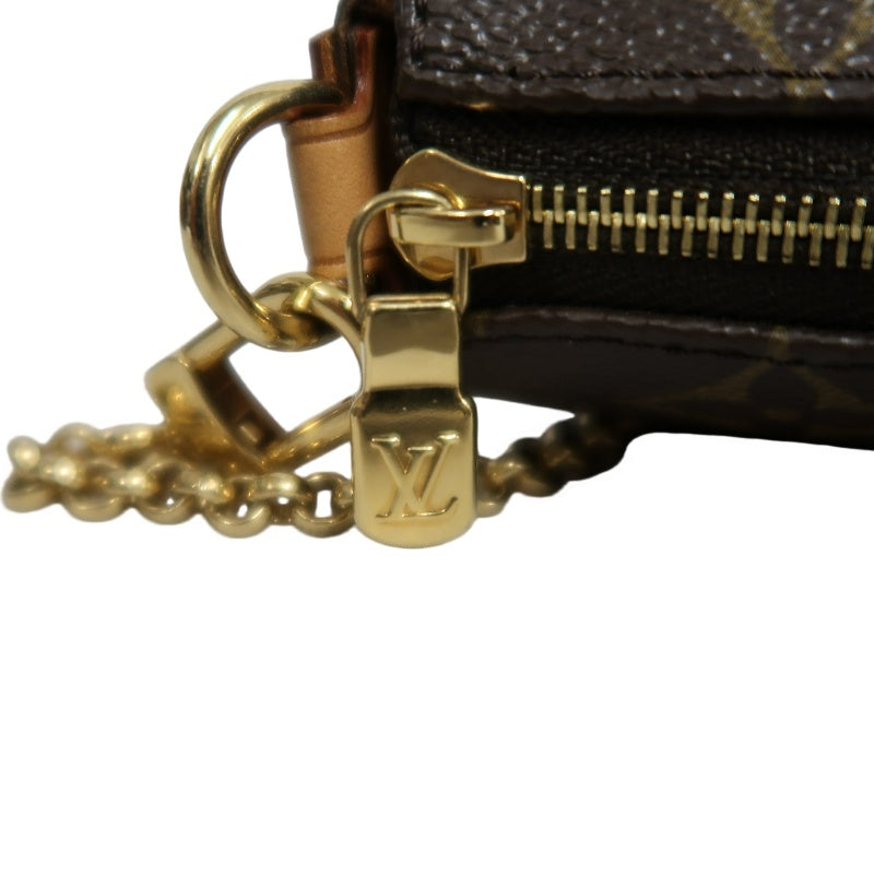 LOUIS VUITTON Eva Monogram Shoulder Bag Brown Canvas Tan Leather Trim Gold Hardware with Original Shoulder Strap Classic Popular