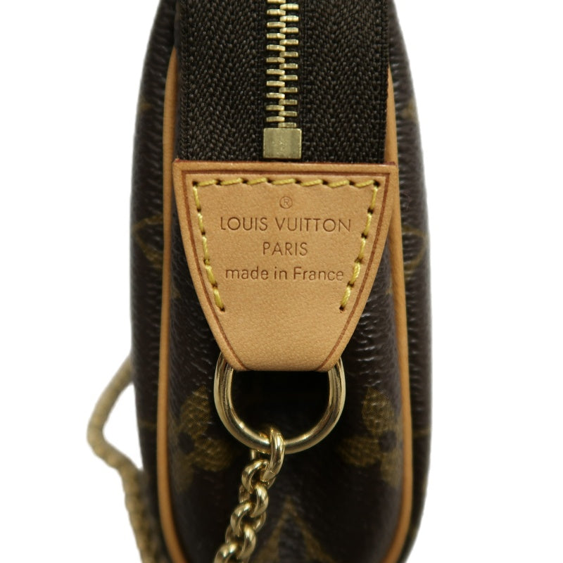 LOUIS VUITTON Eva Monogram Shoulder Bag Brown Canvas Tan Leather Trim Gold Hardware with Original Shoulder Strap Classic Popular