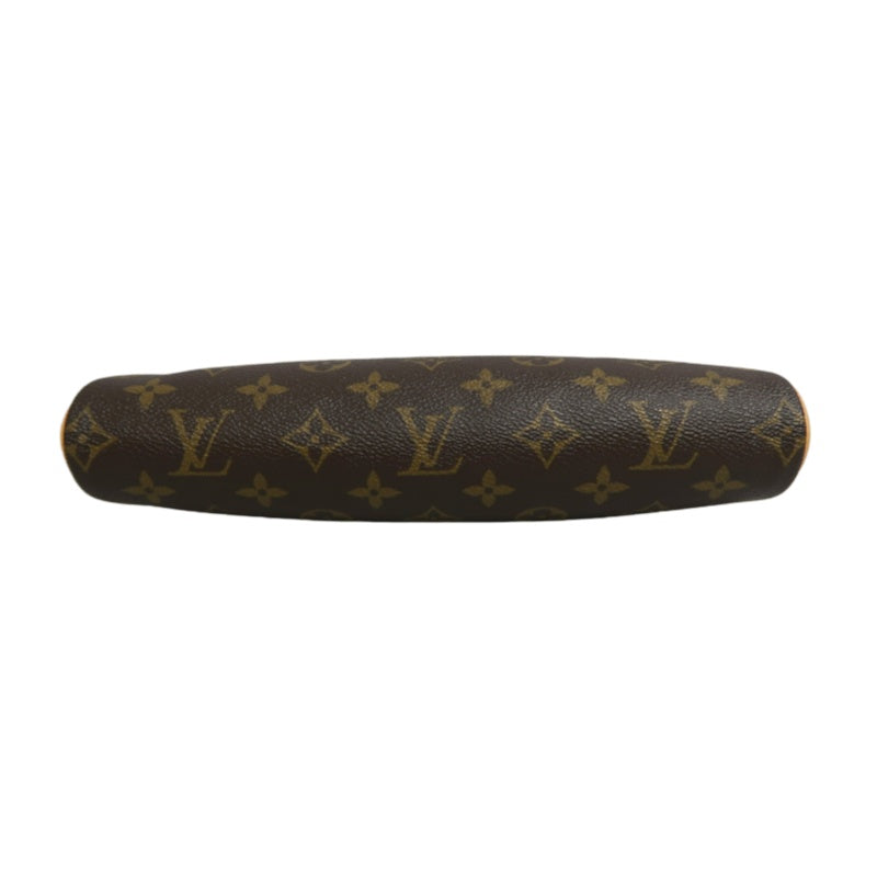 LOUIS VUITTON Eva Monogram Shoulder Bag Brown Canvas Tan Leather Trim Gold Hardware with Original Shoulder Strap Classic Popular