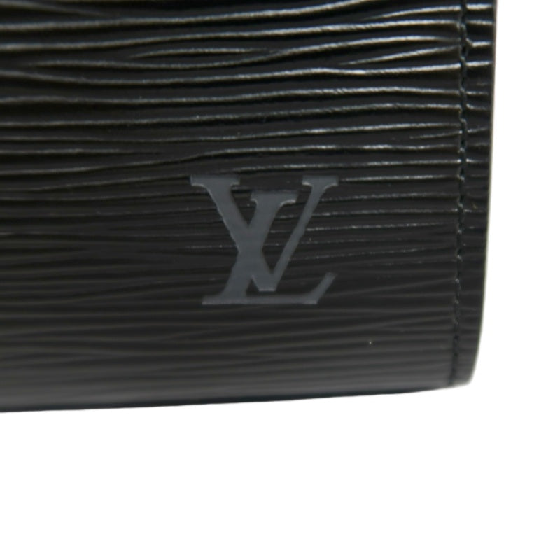LOUIS VUITTON Marzelle Epi Leather Handbag Black Calfskin Gold Hardware Luxury Classic Elegant Work Bag