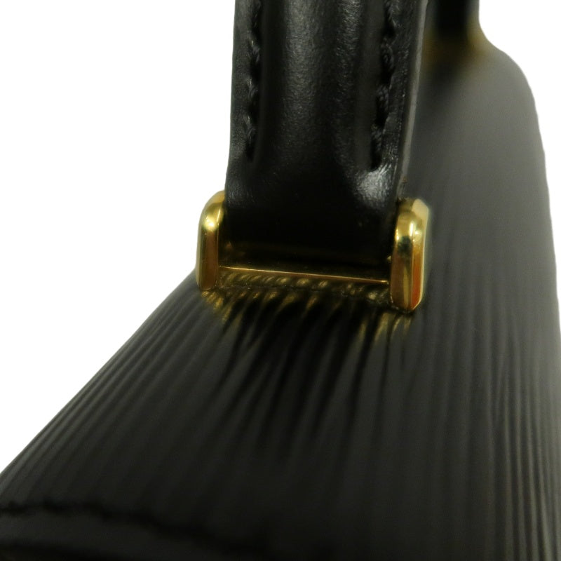 LOUIS VUITTON Marzelle Epi Leather Handbag Black Calfskin Gold Hardware Luxury Classic Elegant Work Bag
