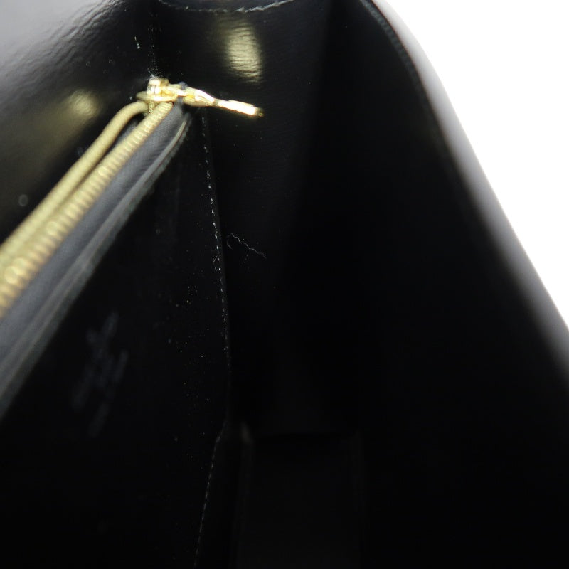 LOUIS VUITTON Marzelle Epi Leather Handbag Black Calfskin Gold Hardware Luxury Classic Elegant Work Bag
