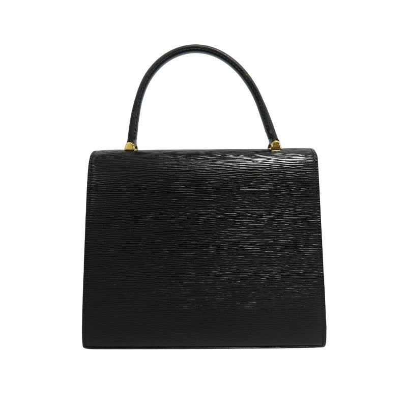 LOUIS VUITTON Marzelle Epi Leather Handbag Black Calfskin Gold Hardware Luxury Classic Elegant Work Bag