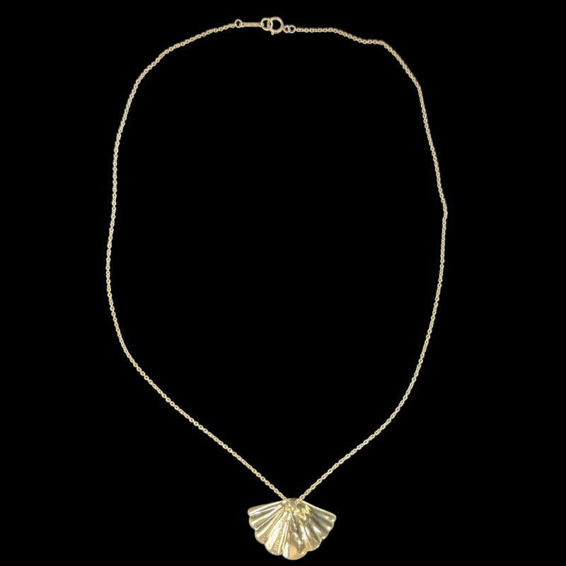 TIFFANY &amp; Co. Fan Shell Motif 925 Sterling Silver Necklace Silver Tone