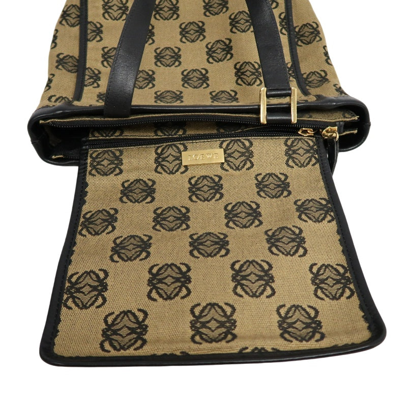 LOEWE Tote Bag Canvas Brown With Dust Bag