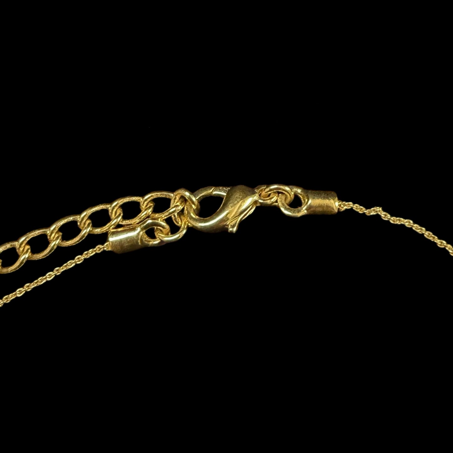 DIOR Logo Letter Motif Necklace Gold Tone Hardware