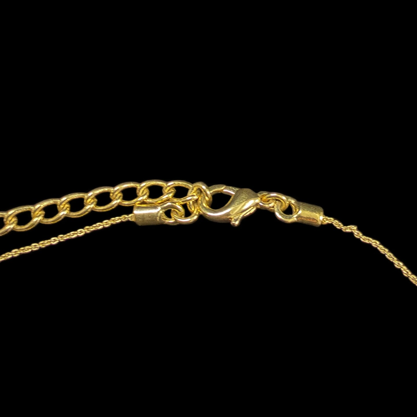 DIOR Logo Letter Motif Necklace Gold Tone Hardware