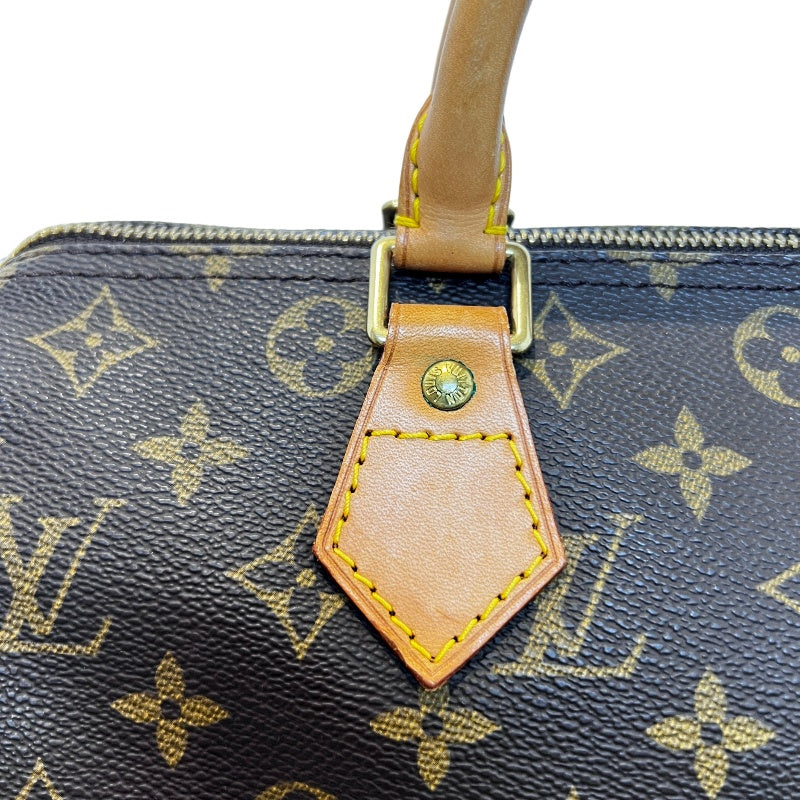 LOUIS VUITTON Speedy 30 Monogram Handbag PVC Brown With Padlock, Two Keys and Dust Bag