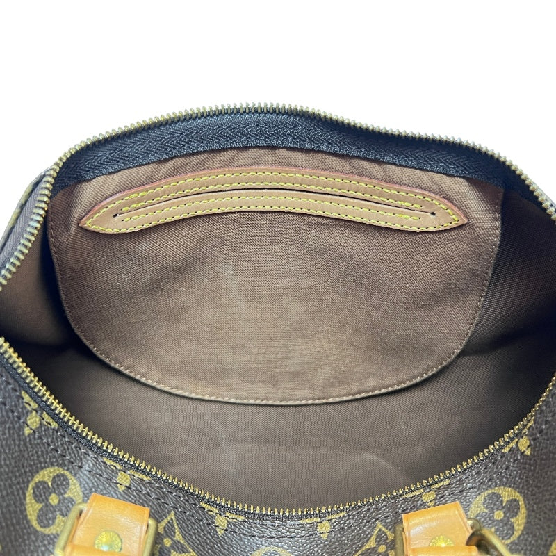 LOUIS VUITTON Speedy 30 Monogram Handbag PVC Brown With Padlock, Two Keys and Dust Bag