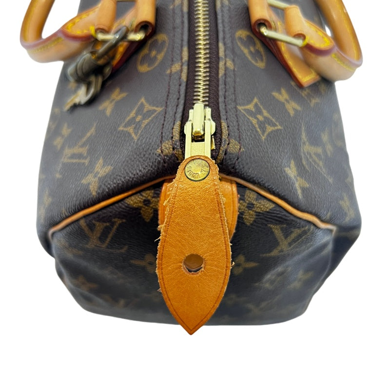 LOUIS VUITTON Speedy 30 Monogram Handbag PVC Brown With Padlock, Two Keys and Dust Bag