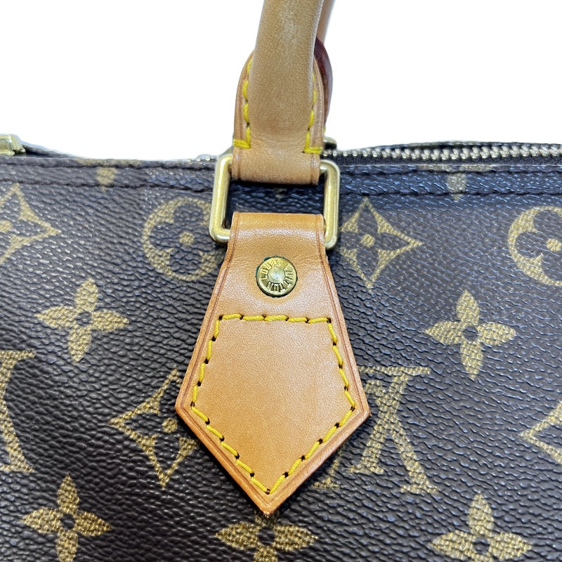 LOUIS VUITTON Speedy 30 Monogram Handbag PVC Brown With Padlock, Two Keys and Dust Bag