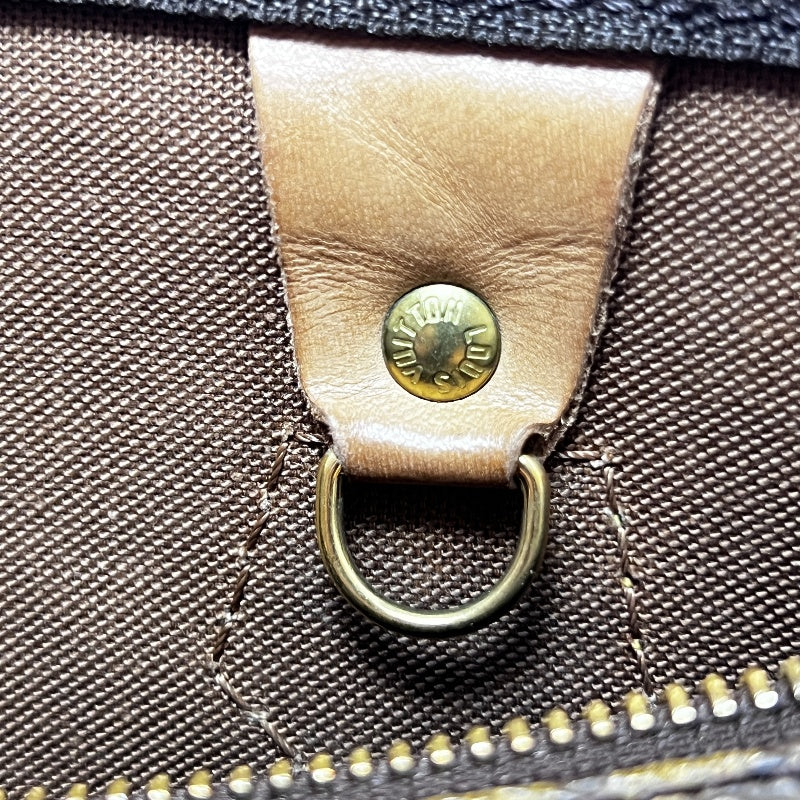 LOUIS VUITTON Speedy 30 Monogram Handbag PVC Brown With Padlock, Two Keys and Dust Bag