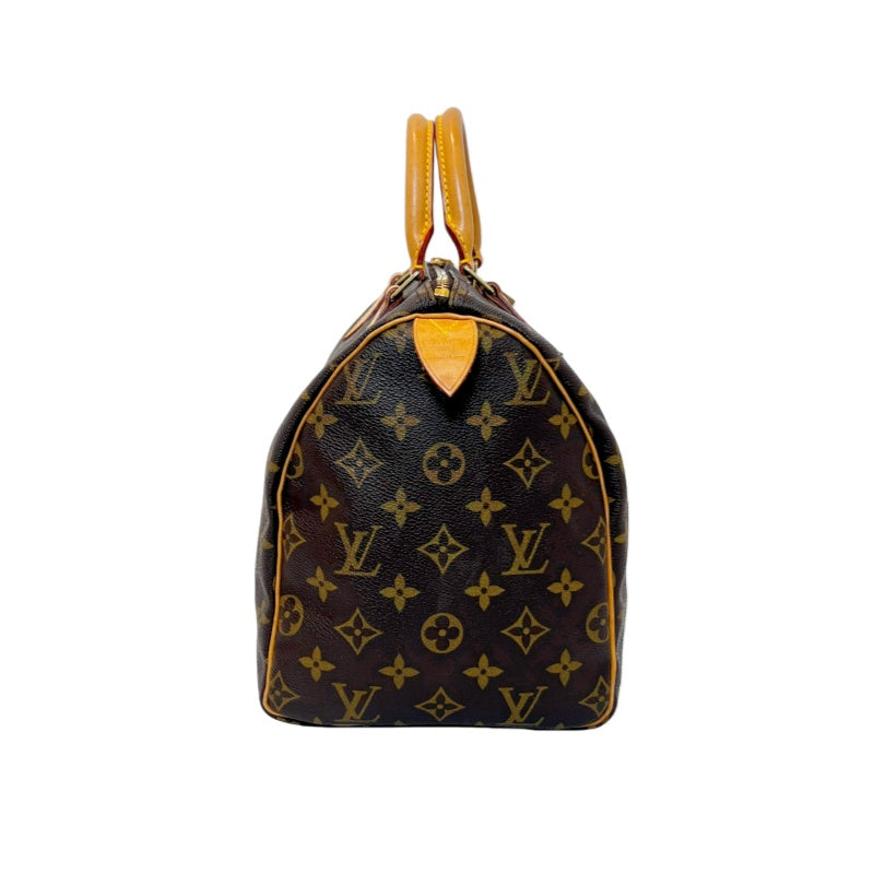 LOUIS VUITTON Speedy 30 Monogram Handbag PVC Brown With Padlock, Two Keys and Dust Bag