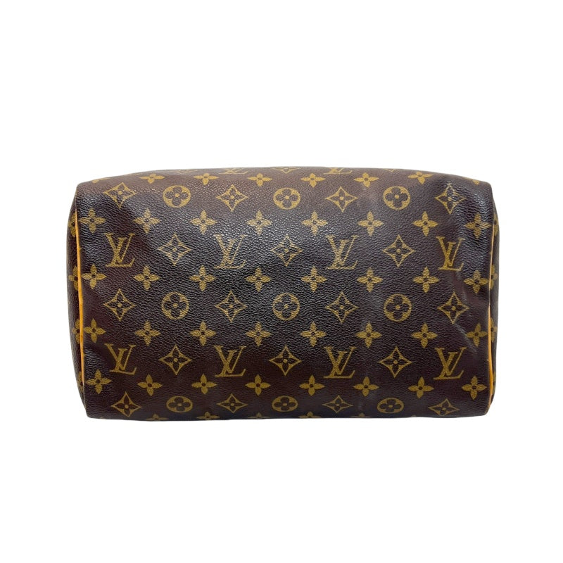LOUIS VUITTON Speedy 30 Monogram Handbag PVC Brown With Padlock, Two Keys and Dust Bag