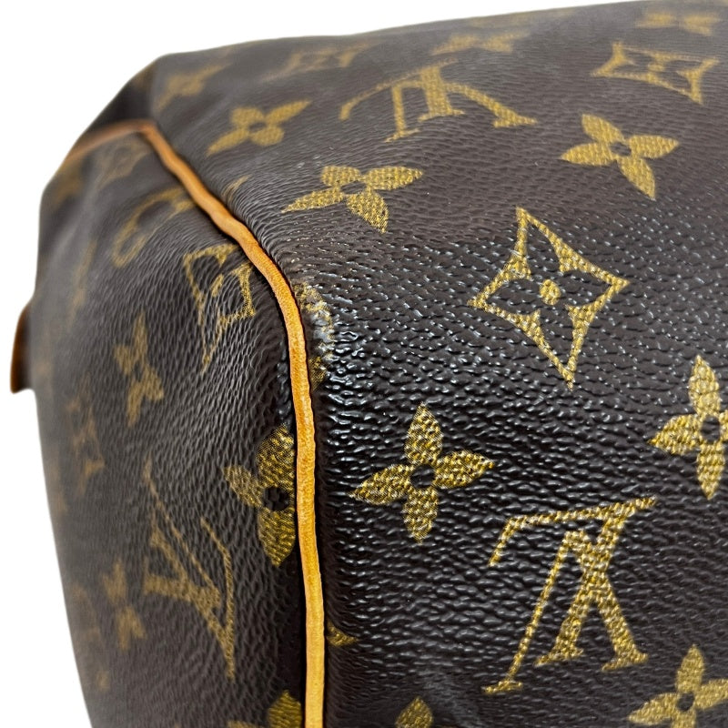 LOUIS VUITTON Speedy 30 Monogram Handbag PVC Brown With Padlock, Two Keys and Dust Bag