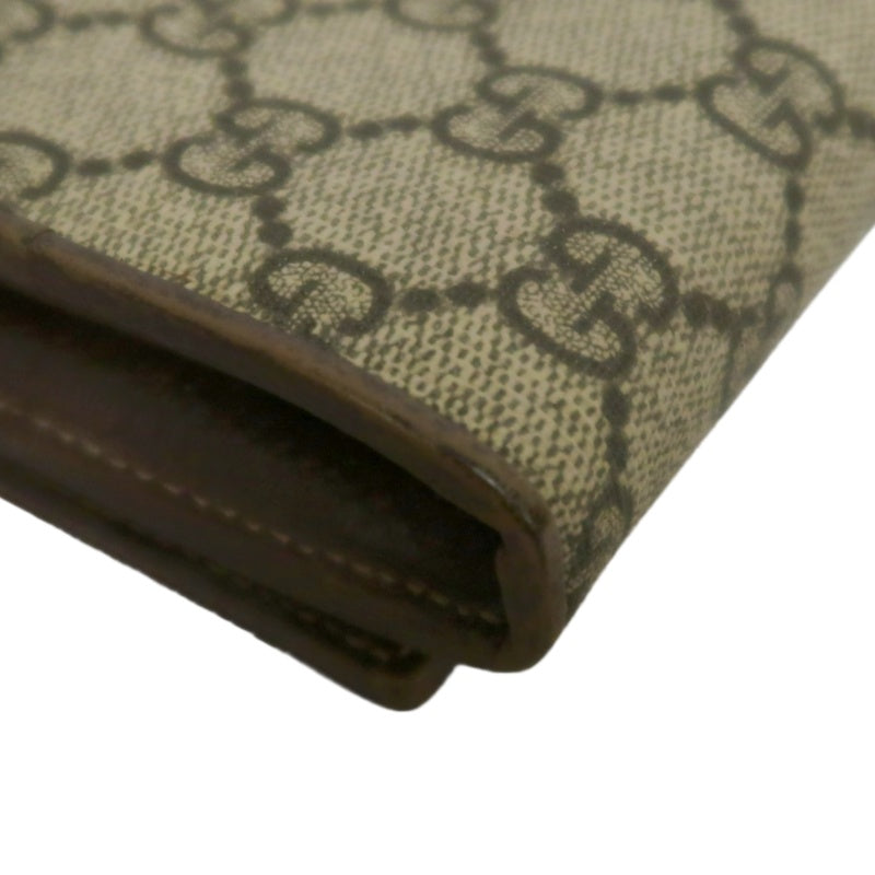 GUCCI Sherry Line GG Canvas Chain Wallet Canvas Gold-Tone Hardware