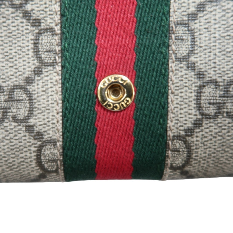 GUCCI Sherry Line GG Canvas Chain Wallet Canvas Gold-Tone Hardware