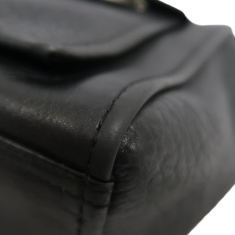 COACH Black Pebbled Soft Leather Bleecker Mini Riley Multi-compartment Tote Handbag, With Detachable Adjustable Crossbody Strap, Silver Hardware