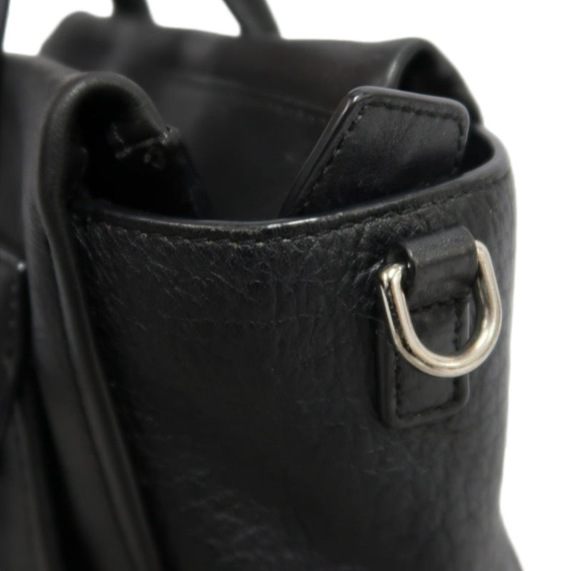 COACH Black Pebbled Soft Leather Bleecker Mini Riley Multi-compartment Tote Handbag, With Detachable Adjustable Crossbody Strap, Silver Hardware