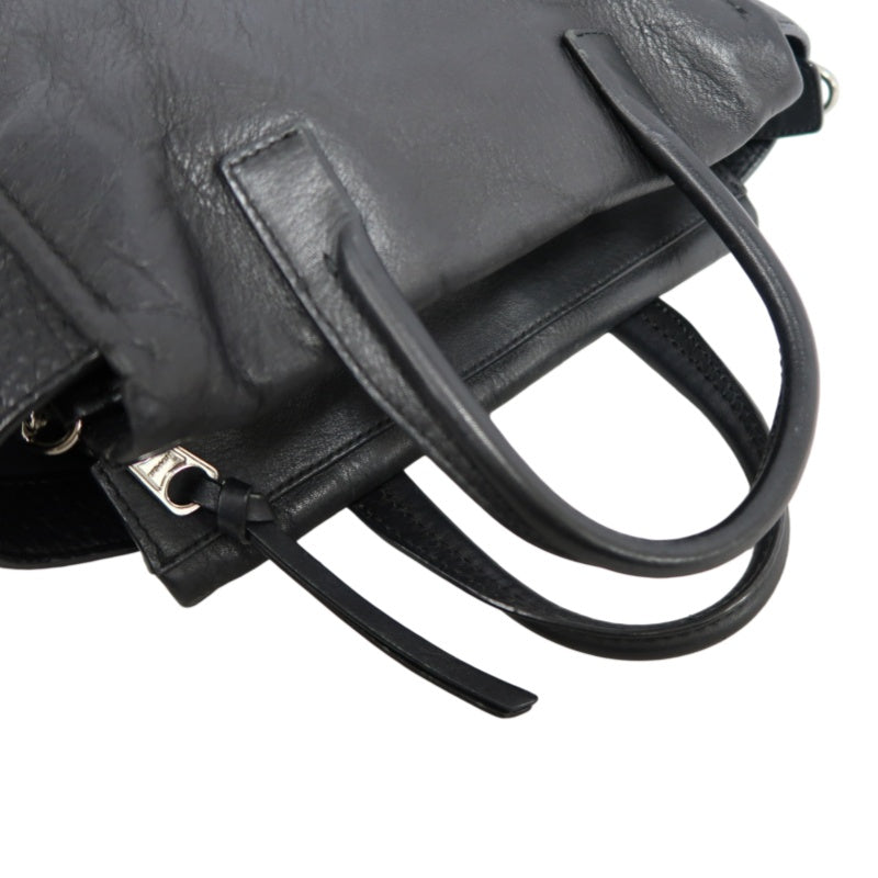 COACH Black Pebbled Soft Leather Bleecker Mini Riley Multi-compartment Tote Handbag, With Detachable Adjustable Crossbody Strap, Silver Hardware