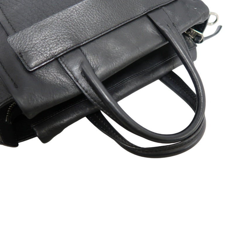COACH Black Pebbled Soft Leather Bleecker Mini Riley Multi-compartment Tote Handbag, With Detachable Adjustable Crossbody Strap, Silver Hardware