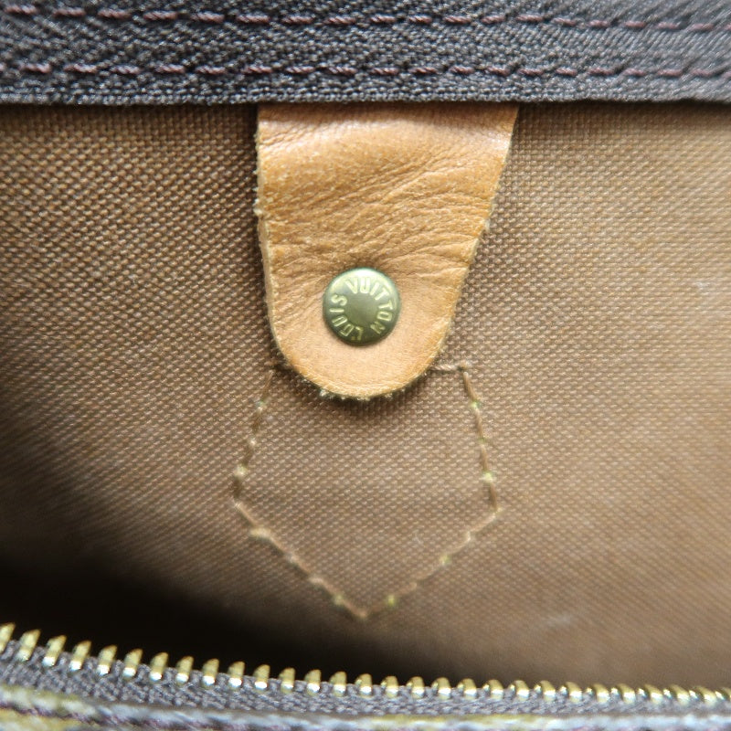 LOUIS VUITTON Monogram Speedy 30 Boston Handbag Brown Classic Canvas Tan Patina Leather Trim Original Padlock and 2 Keys Included Spacious Timeless Iconic Vintage Travel Everyday Bag