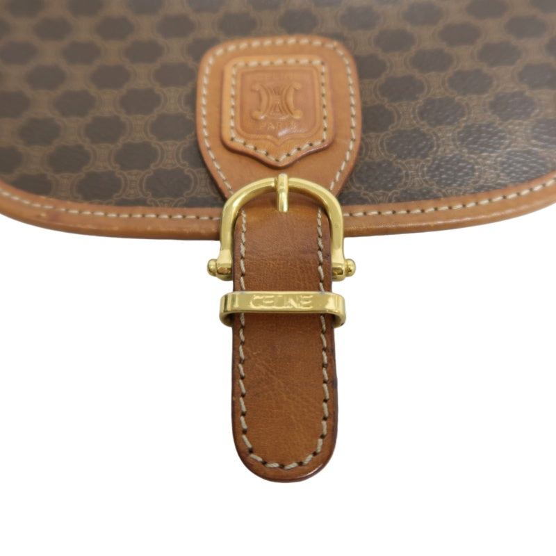 CELINE Macadam PVC Shoulder Crossbody Bag Brown