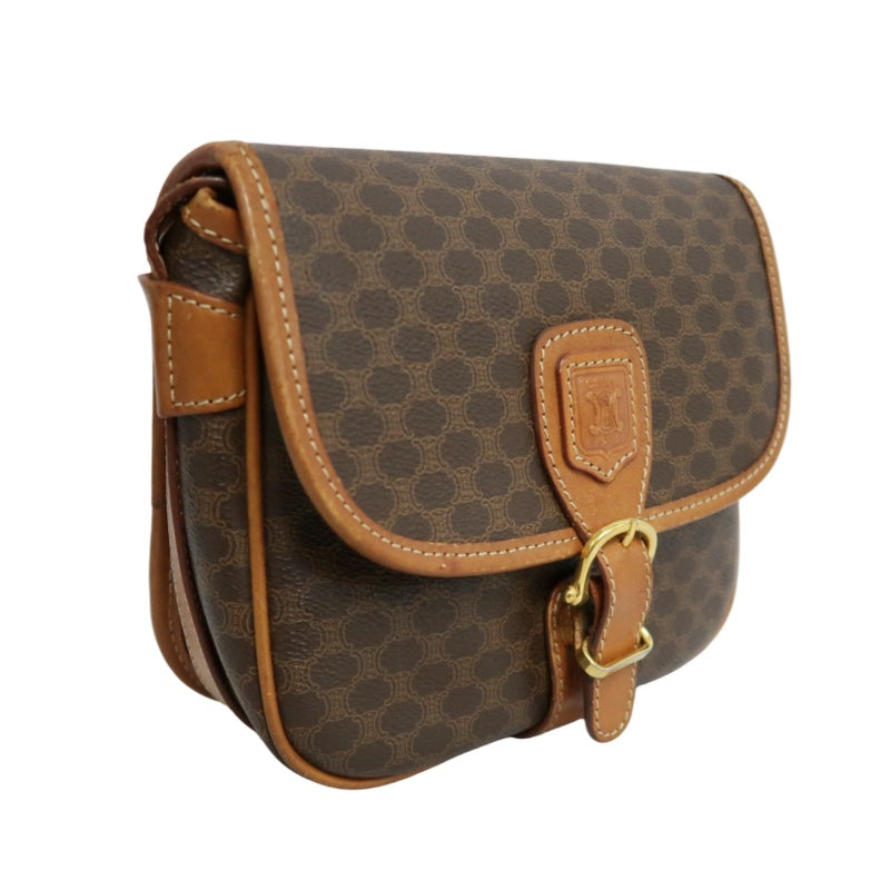 CELINE Macadam PVC Shoulder Crossbody Bag Brown