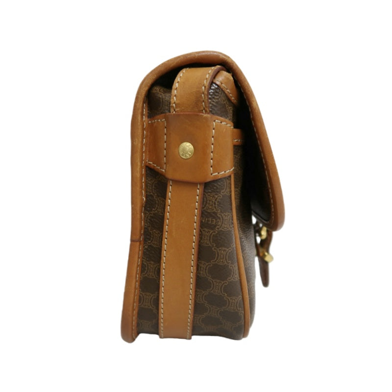 CELINE Macadam PVC Shoulder Crossbody Bag Brown