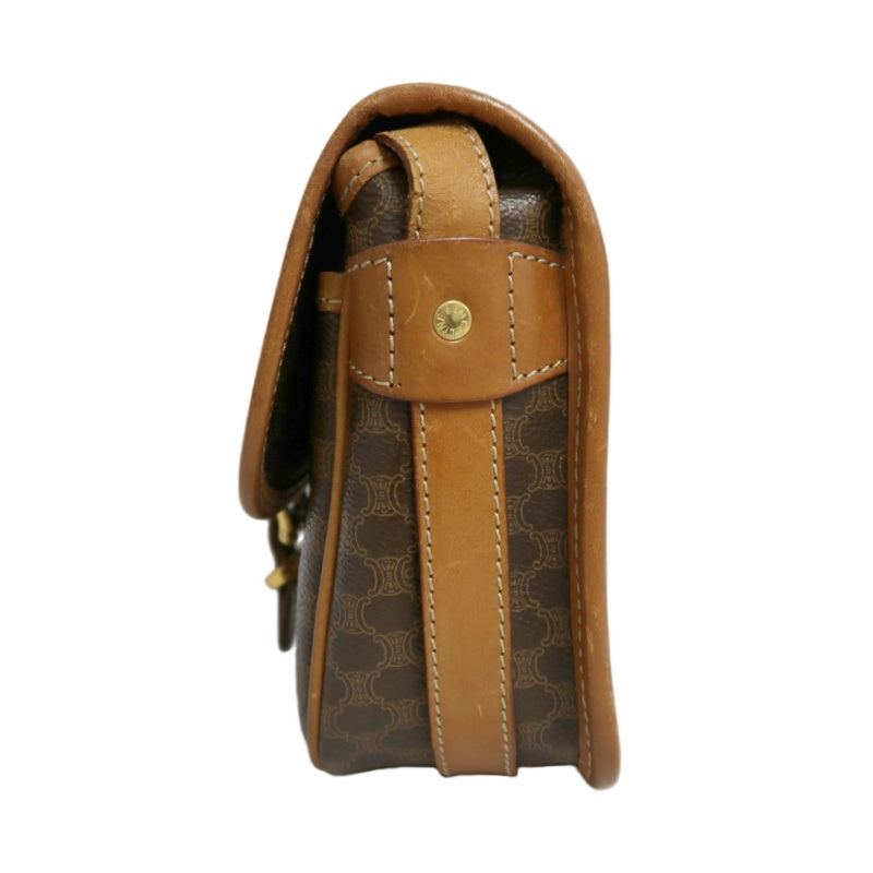 CELINE Macadam PVC Shoulder Crossbody Bag Brown
