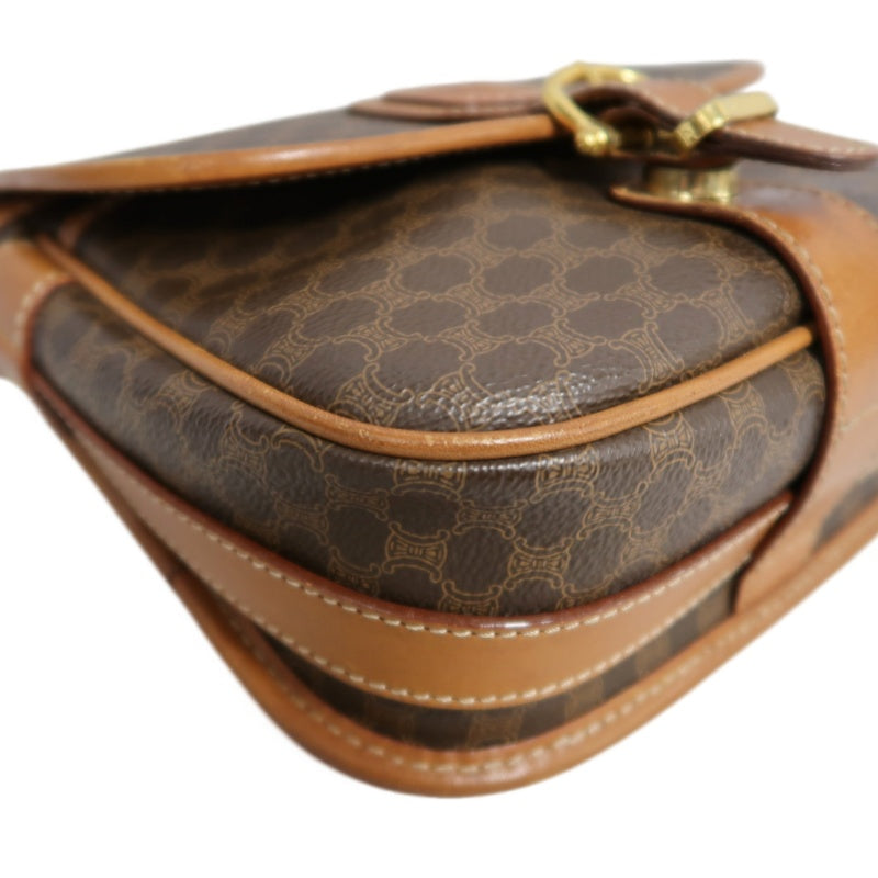 CELINE Macadam PVC Shoulder Crossbody Bag Brown