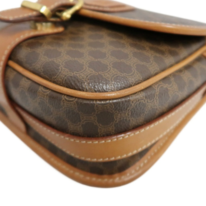 CELINE Macadam PVC Shoulder Crossbody Bag Brown