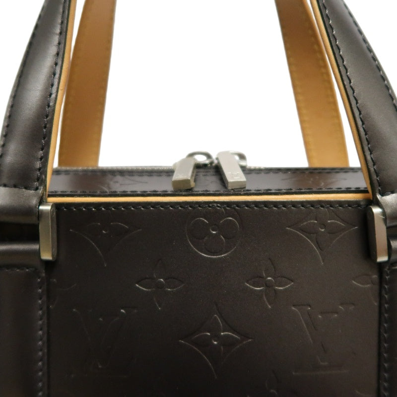 LOUIS VUITTON Monogram Mat Maldens Handbag Black Embossed Leather Large Capacity Business Briefcase Office Commute Classic Bag