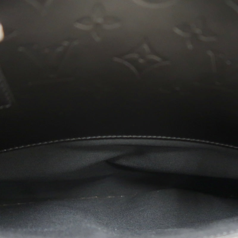 LOUIS VUITTON Monogram Mat Maldens Handbag Black Embossed Leather Large Capacity Business Briefcase Office Commute Classic Bag